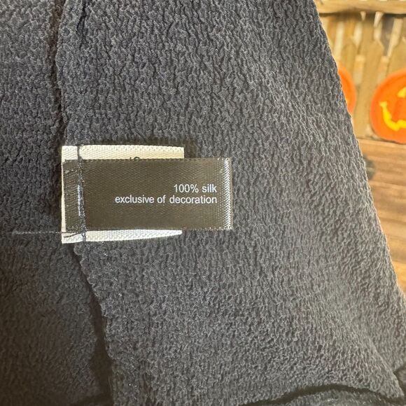 Y2K The Limited Silk Tie Front Embroidered Lace Blouse XS Fairy Romantic Whimsy - Picture 8 of 9